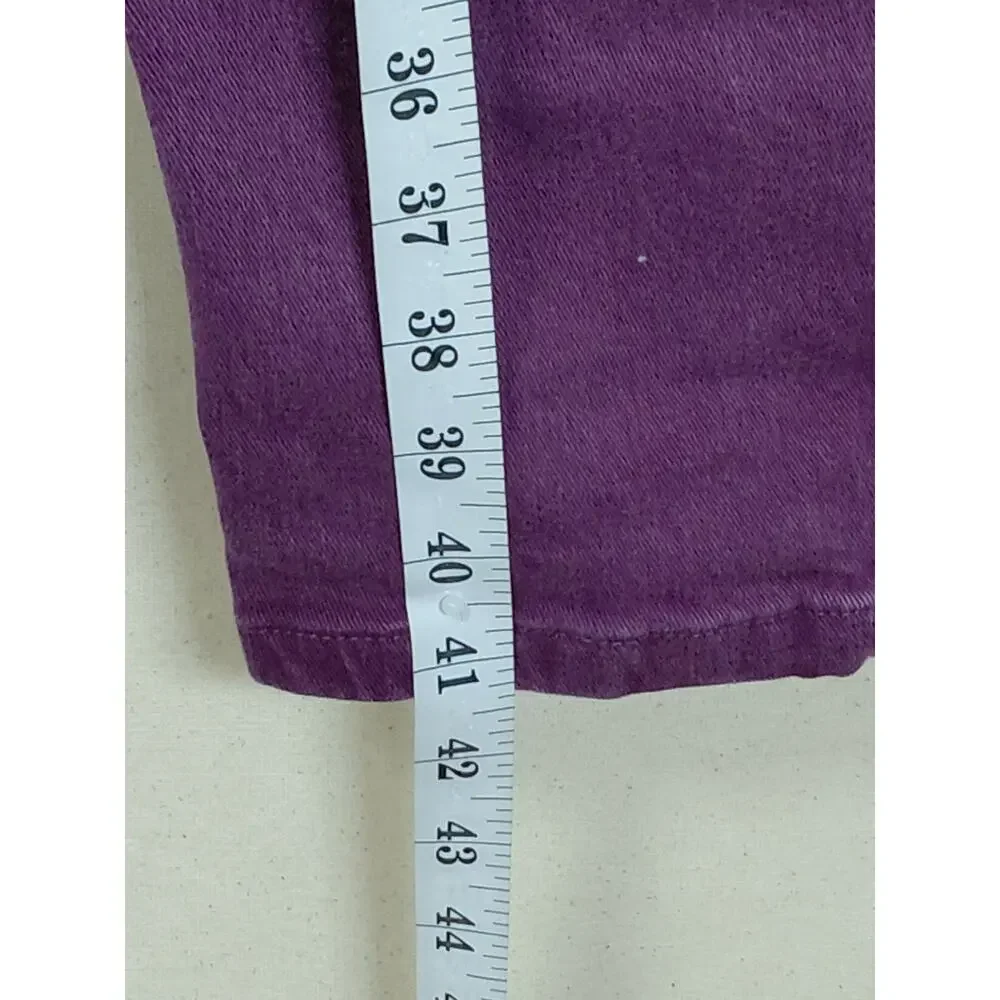 St. John's Bay Purple Corduroy Straight Leg Jeans Women See Measurements
